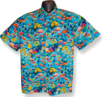 Tropical Fish Hawaiian Shirt- Made in USA by High Seas